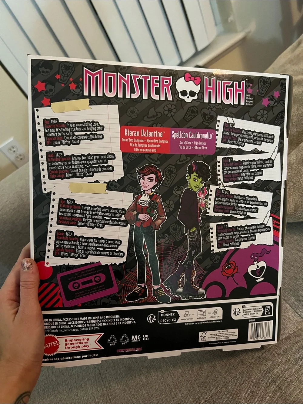 Monster High Kieran Valentine & Spelldon Cauldronello Dolls - brand new in box